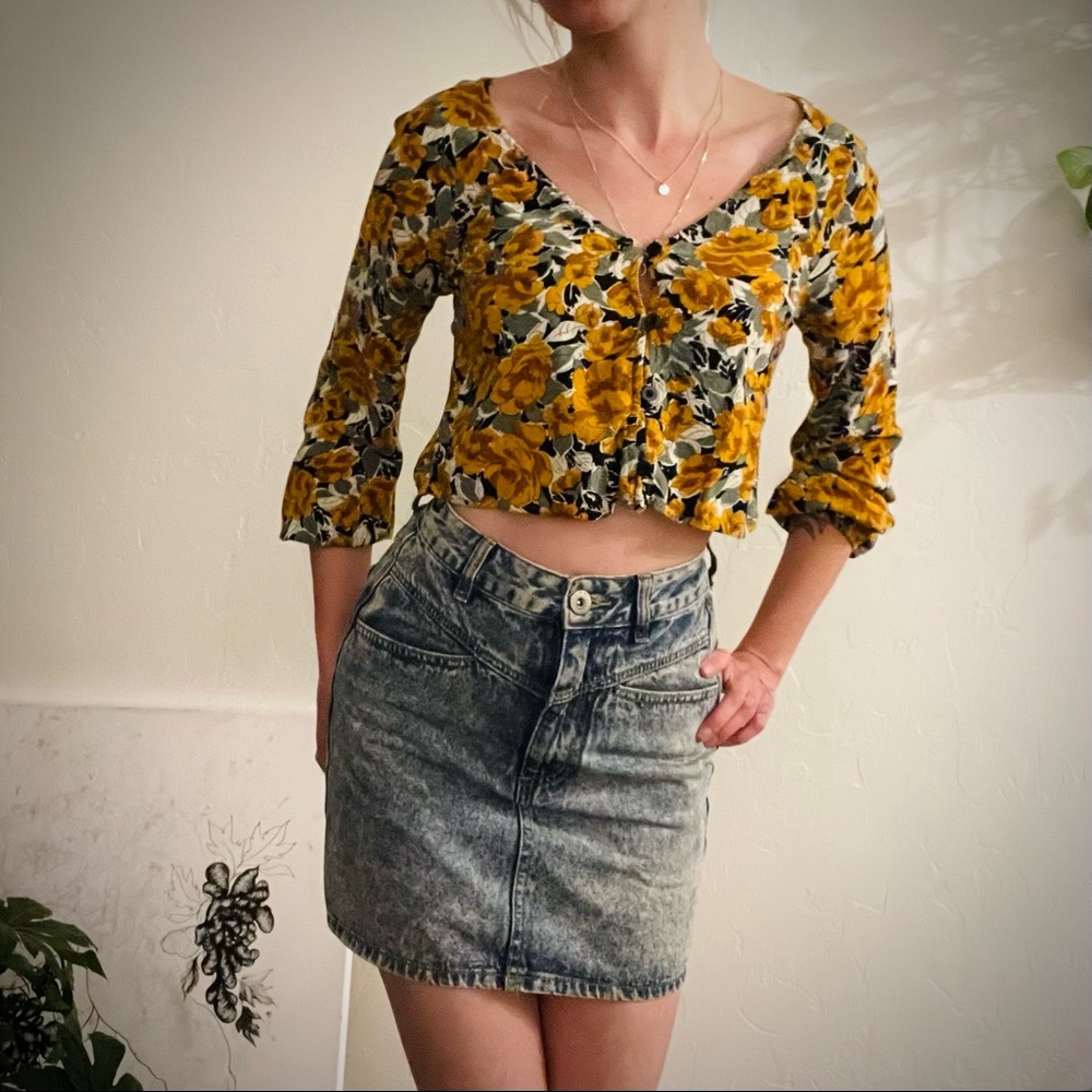 Floral flowy boho top